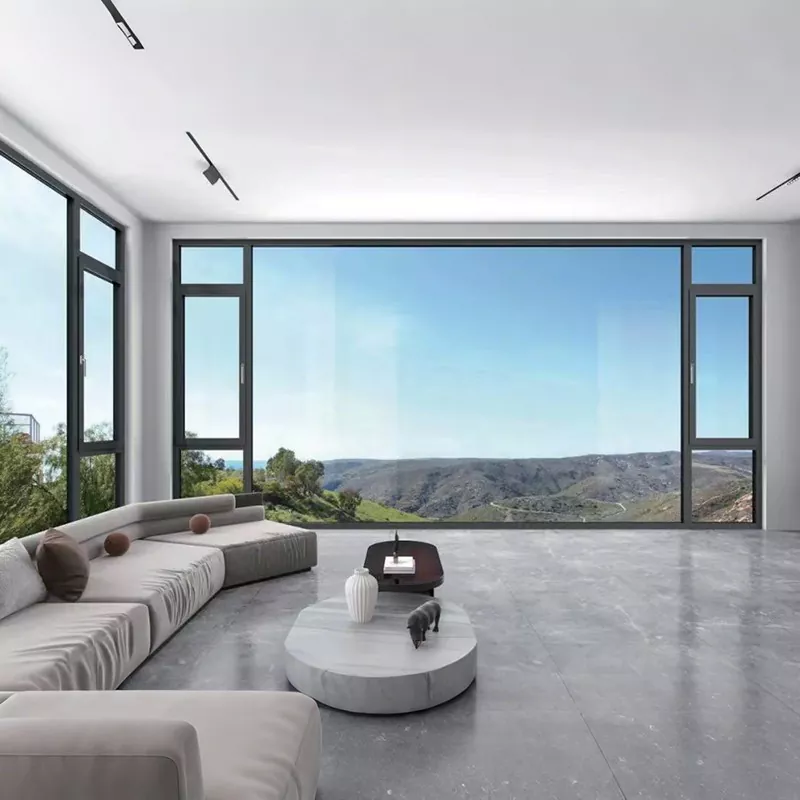 စွမ်းအင်ထိရောက်သောနှစ်ဆ Glazed Aluminum Flush Casement 0 င်းဒိုး
