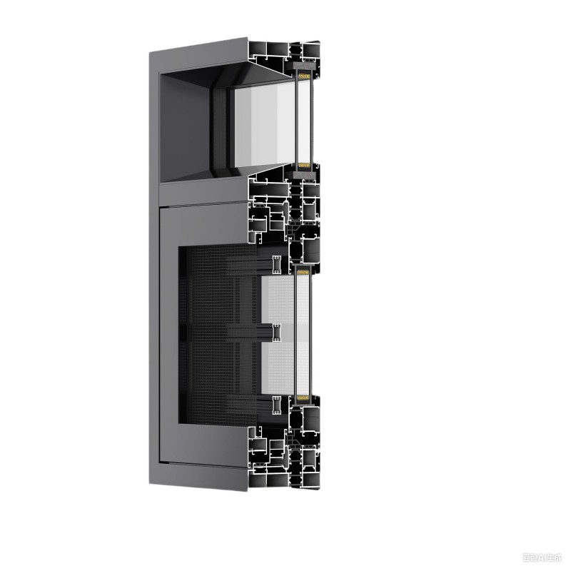 Temperted Glass Aluminum Casementing Windows